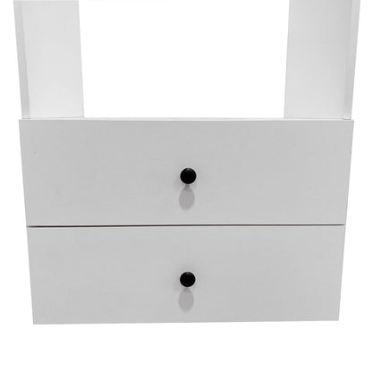 B4 Bathroom colset shelves Wood Modular Closet System Wall Mounted Shelves Walk in Clothes Storage Cabinet Shelving Built in Closet Organizer for Bedroom White 31.49''W x 16.04''D x 47.24''H