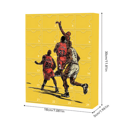 Advent Calendar Basketball Collectible Figure Toy Set