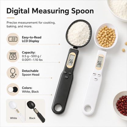 Digital Measuring Spoon Display Kitchen Tool Lcd Scale