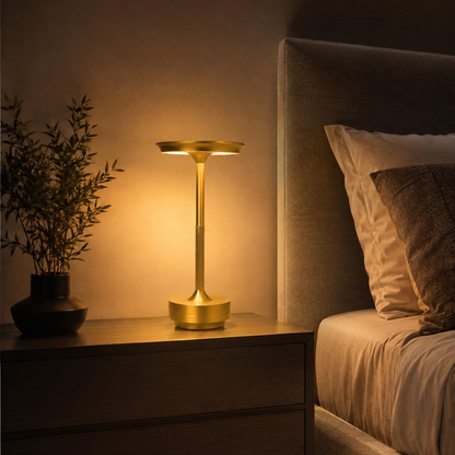 Dimmable Lamp Wireless Metallic Table Lamp Modern Design