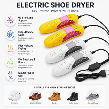 Electric Shoe Dryer UV Sterilizing Odor Eliminating Rack