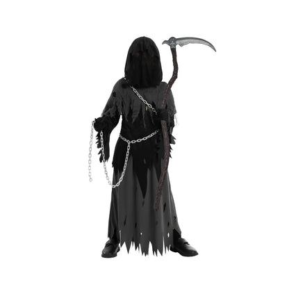 Halloween Costumes Grim Reaper Hooded Robe Set