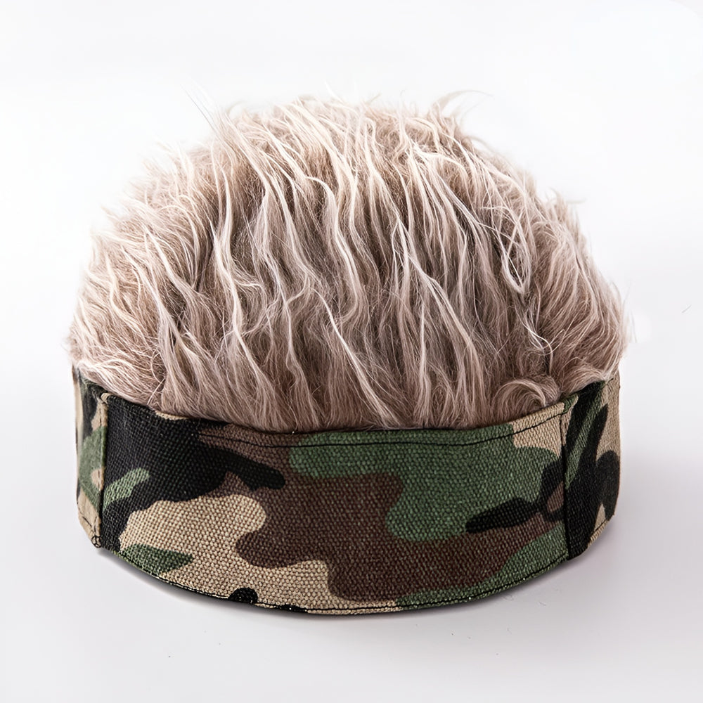Men's Wig Hat Hairpiece Novelty Costume Hair Cap