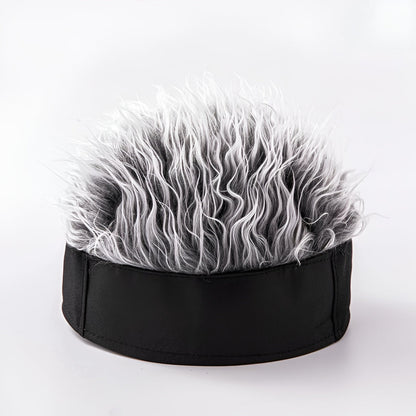 Men's Wig Hat Hairpiece Novelty Costume Hair Cap