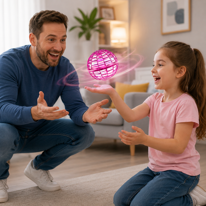 Rechargeable Flying Ball Toy LED Interactive Fun