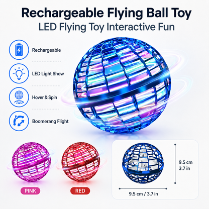 Rechargeable Flying Ball Toy LED Interactive Fun