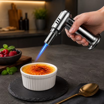 Refillable Butane Kitchen Torch Adjustable Flame Cooking