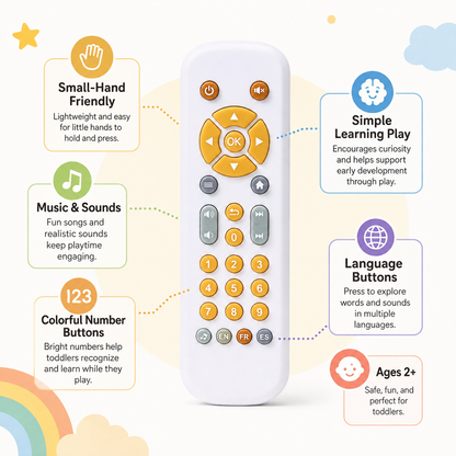 Toddler Remote Control Interactive Learning Fun Features