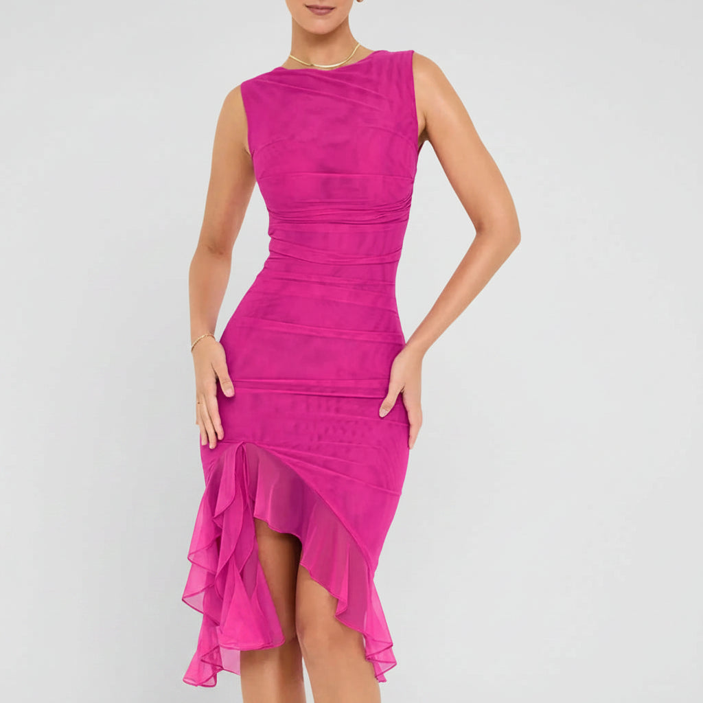 Women's Dresses Cocktail Dress Ruched Midi Off-Shoulder