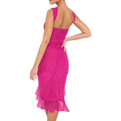 Women's Dresses Cocktail Dress Ruched Midi Off-Shoulder