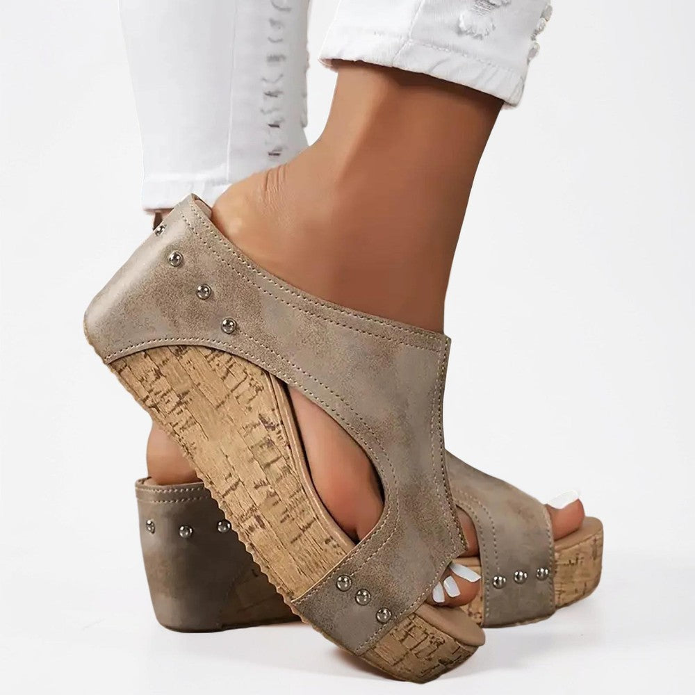 Women's Sandals Wedge Platform Slip On Casual Summer Shoes