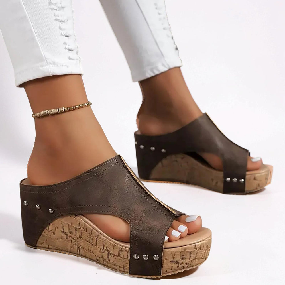 Women's Sandals Wedge Platform Slip On Casual Summer Shoes