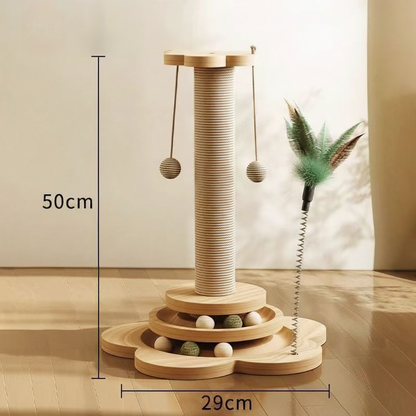 Cat Scratching Post Interactive Toy Fun Activity Center