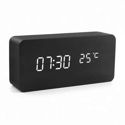 Digital Alarm Clock Modern Design Multi Function Display