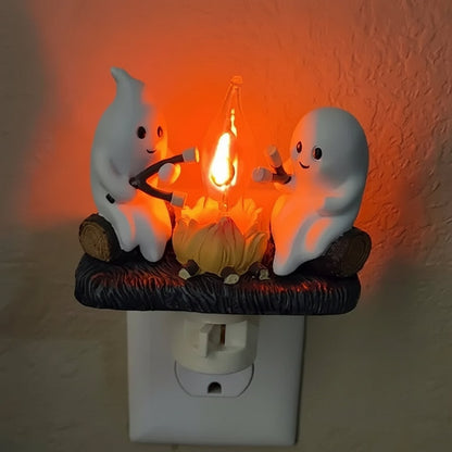 Halloween Decoration Plug-In Night Light LED Ghost Dunk Room