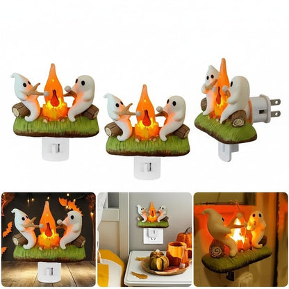 Halloween Decoration Plug-In Night Light LED Ghost Dunk Room