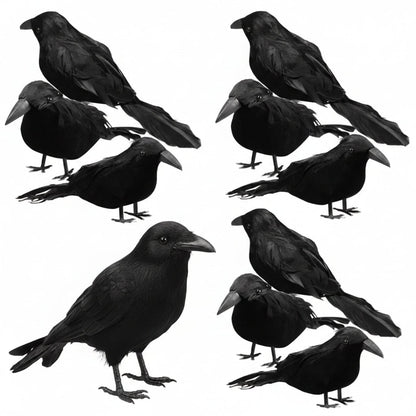 Halloween Decoration Realistic Artificial Crows