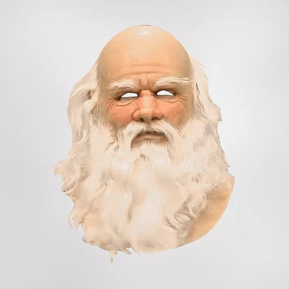 Halloween Mask Santa Realistic Beard Design Christmas Mask