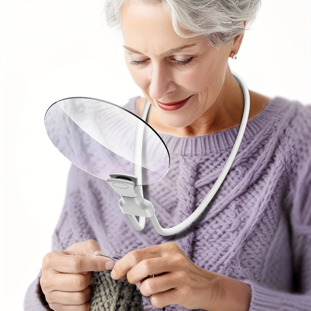 Hands Free Magnifying Glass Adjustable Neck Reading Crafts