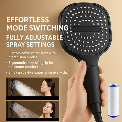 Shower Head High Pressure Filtered Handheld Multi Spray