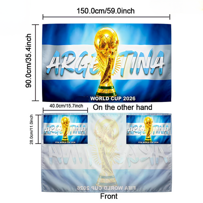 World Cup Argentina Flag Banner Fan Cape Soccer
