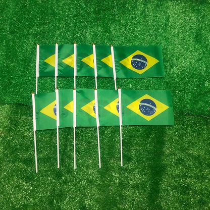 World Cup Brazil Flag Hand Waving Mini Party